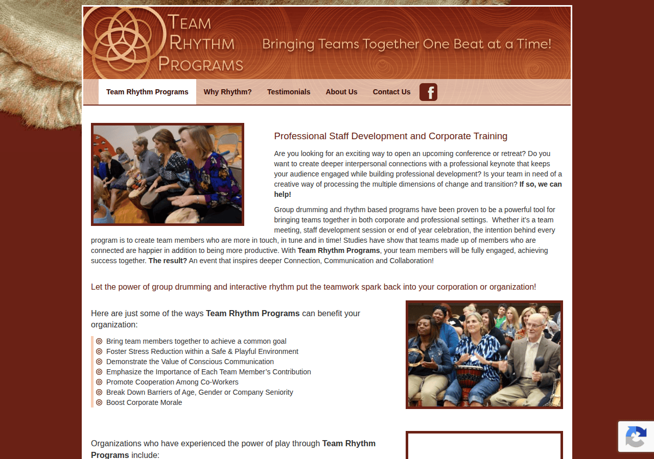 Screenshot of teamrhythmprograms.com