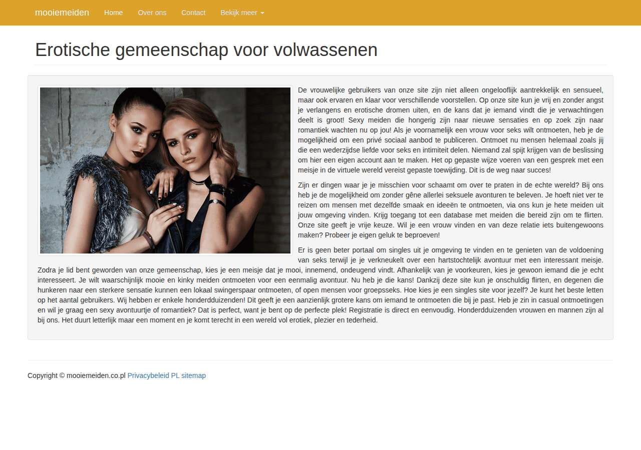 Screenshot of mooiemeiden.co.pl