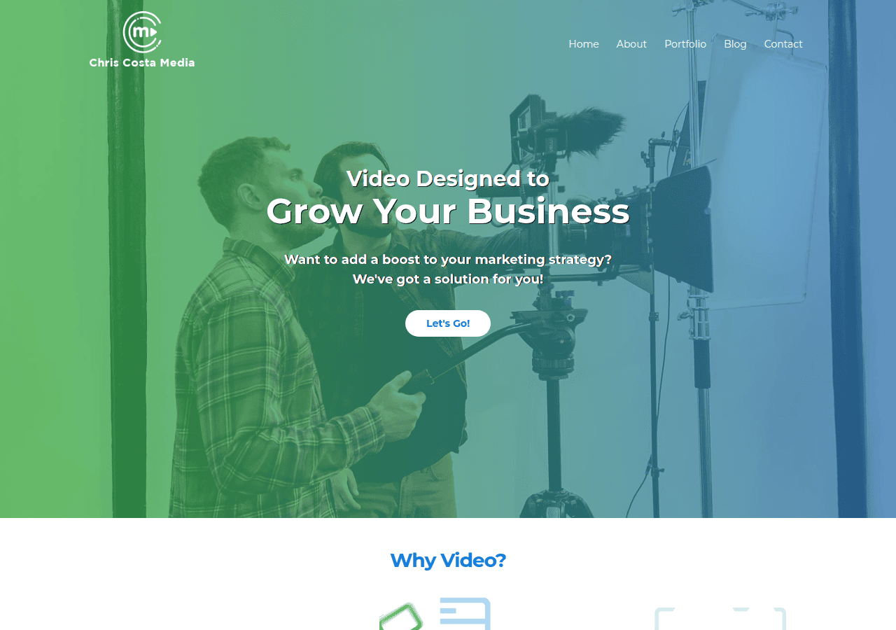 Screenshot of chriscostamedia.com