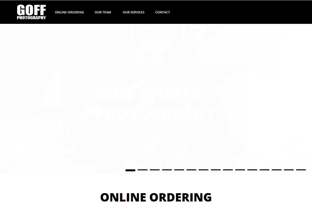 Screenshot of goffphotography.com