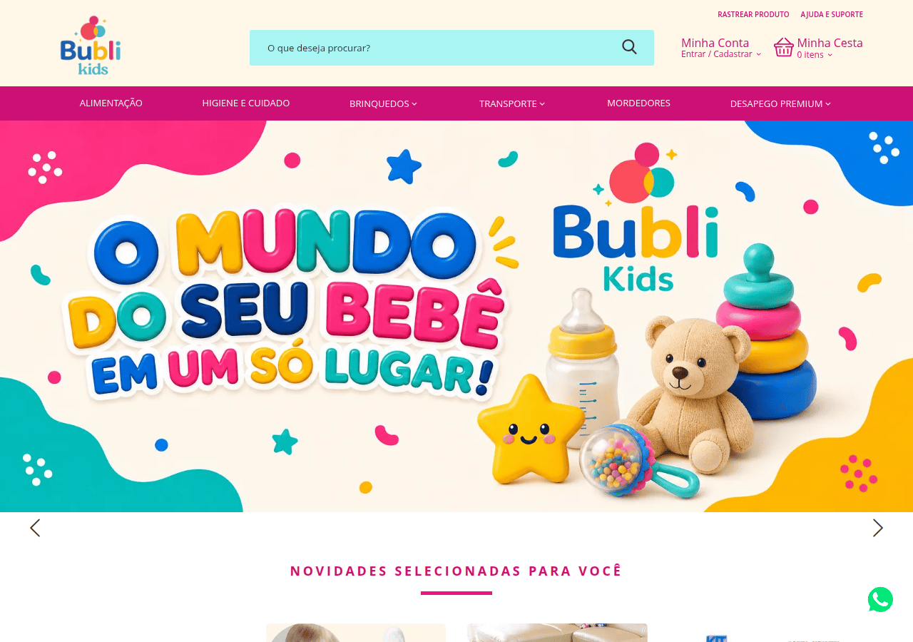Screenshot of bublikids.com.br