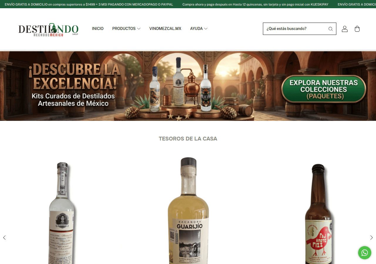 Screenshot of destilando.shop