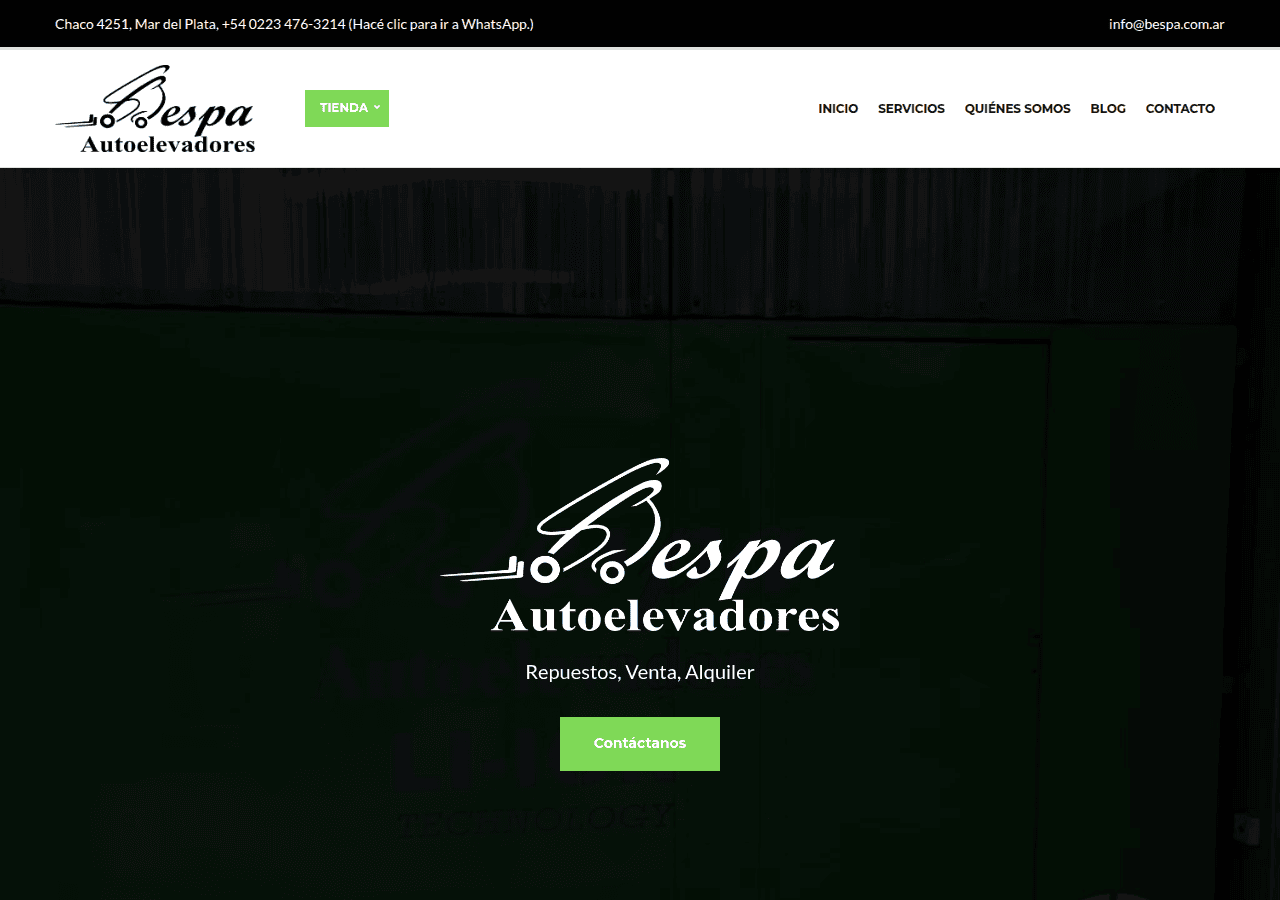 Screenshot of bespa.com.ar