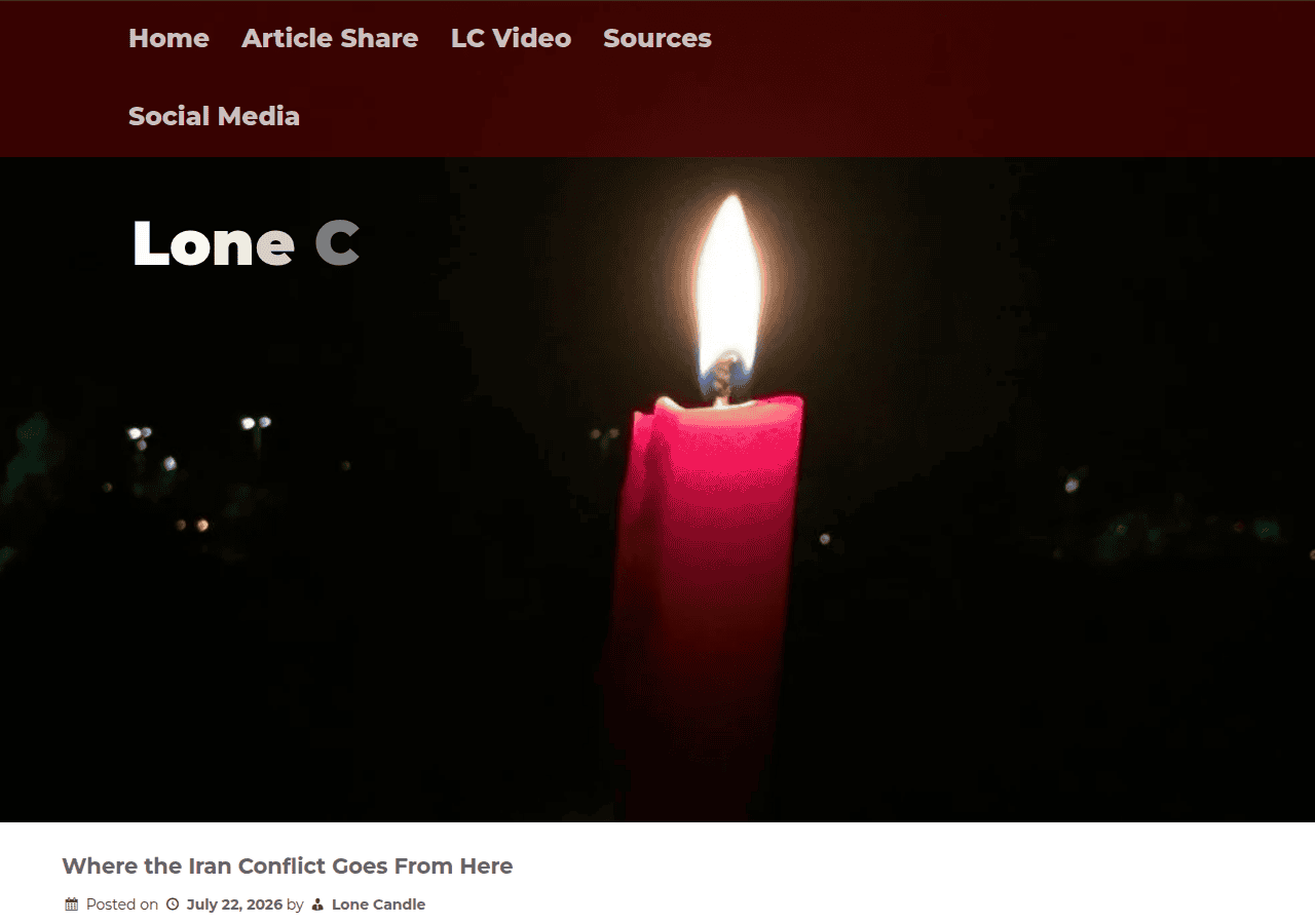 Screenshot of lonecandle.com