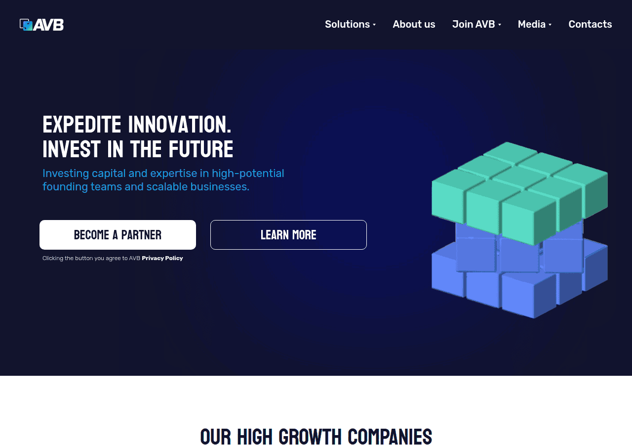 Screenshot of avbinvest.com