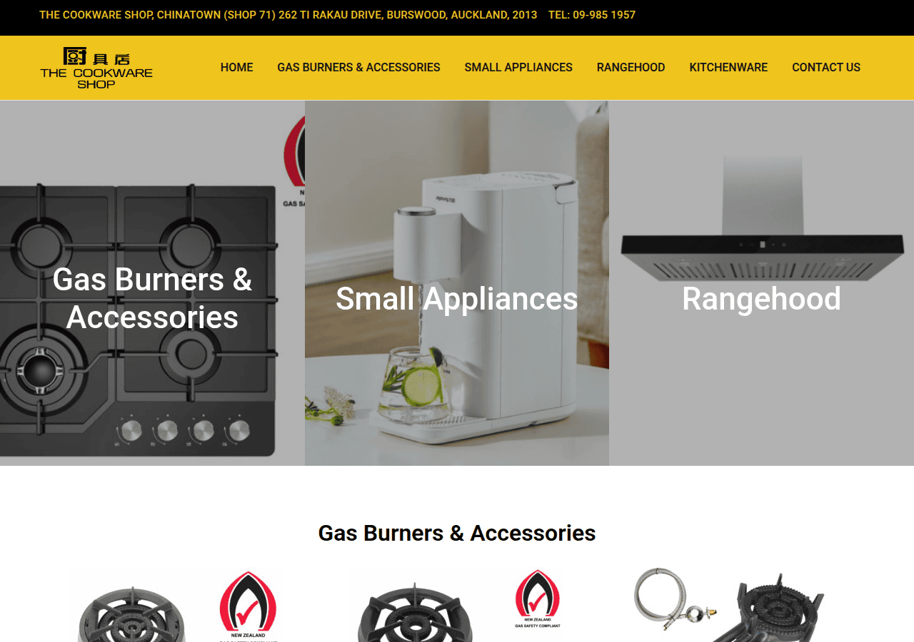 Screenshot of thecookwareshop.co.nz