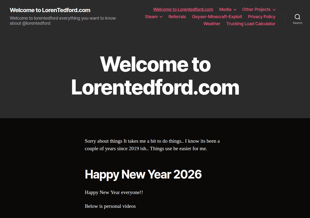 Screenshot of lorentedford.com
