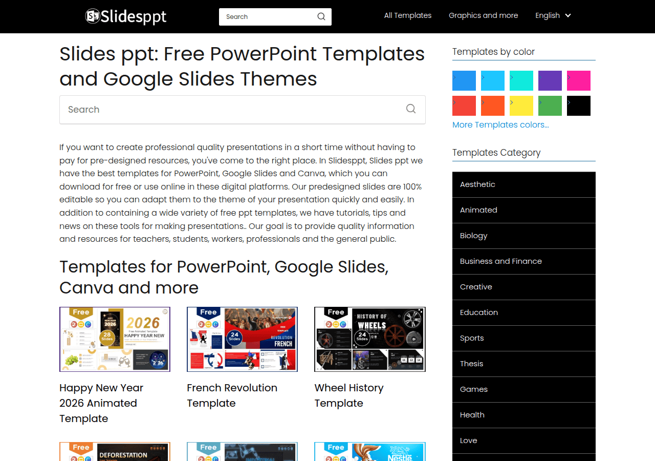 Screenshot of slidesppt.net