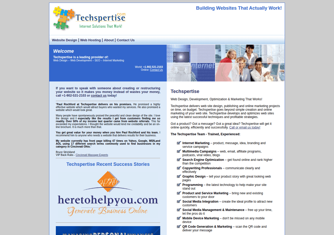 Screenshot of techspertise.com