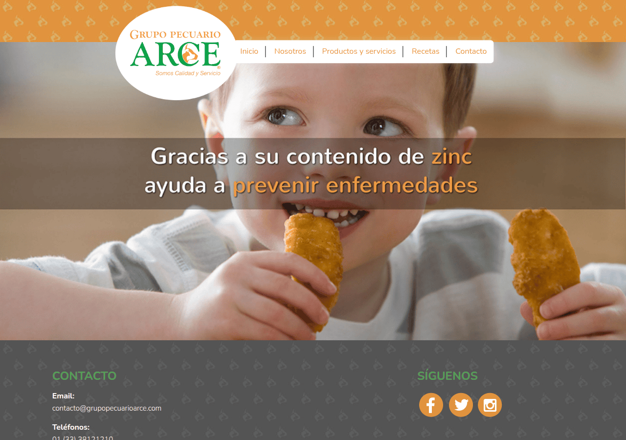 Screenshot of grupopecuarioarce.com