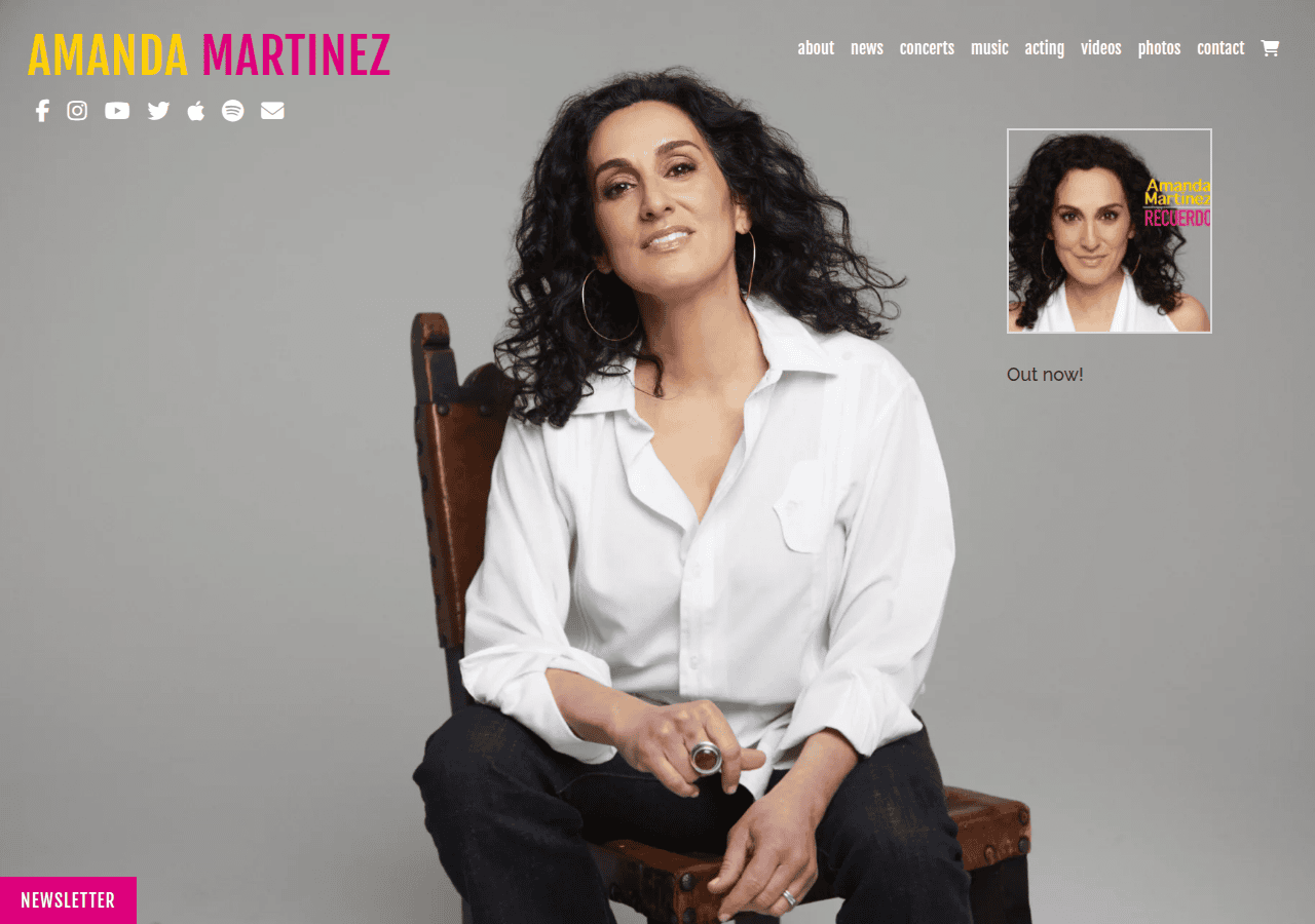 Screenshot of amandamartinez.ca