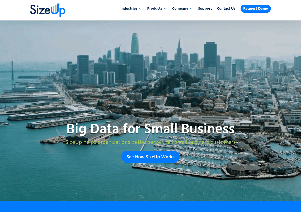Screenshot of sizeup.com