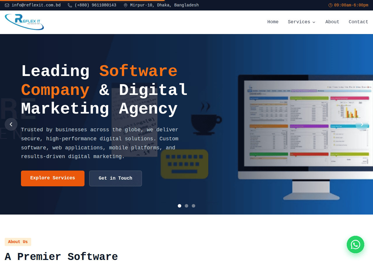 Screenshot of reflexit.com.bd