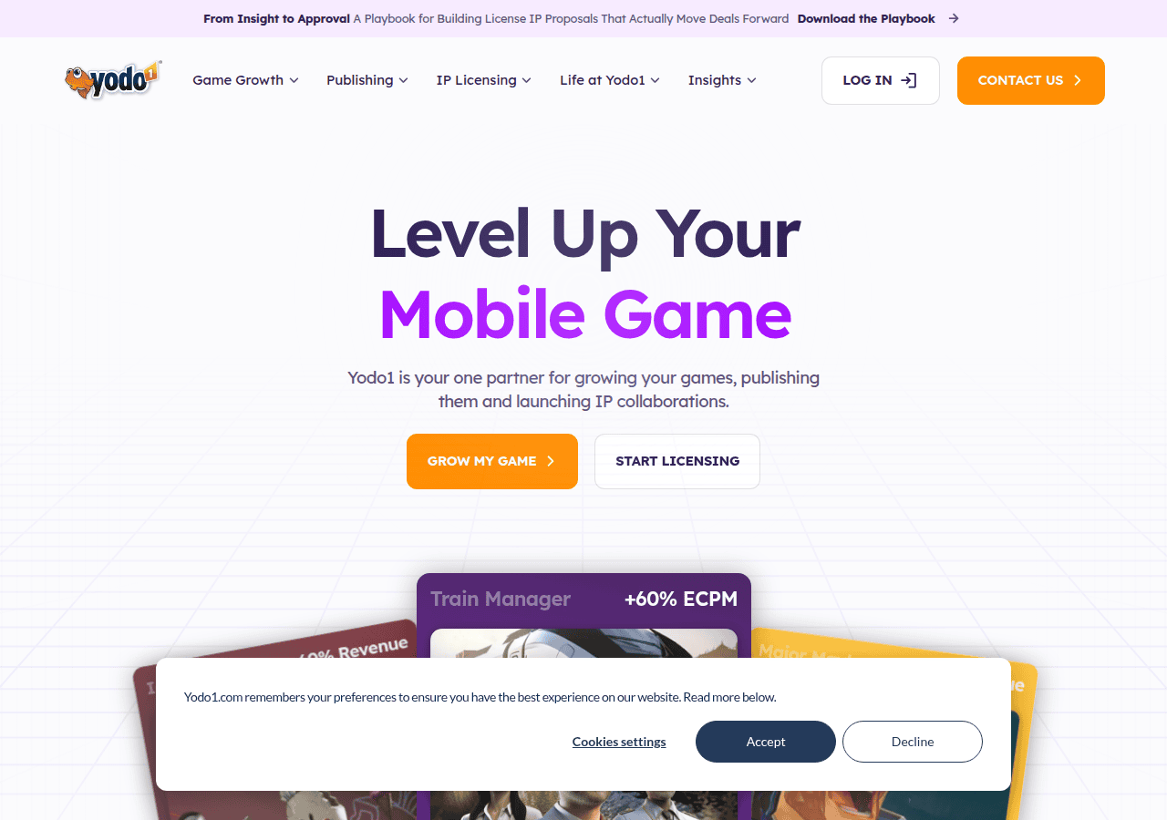 Screenshot of yodo1.com