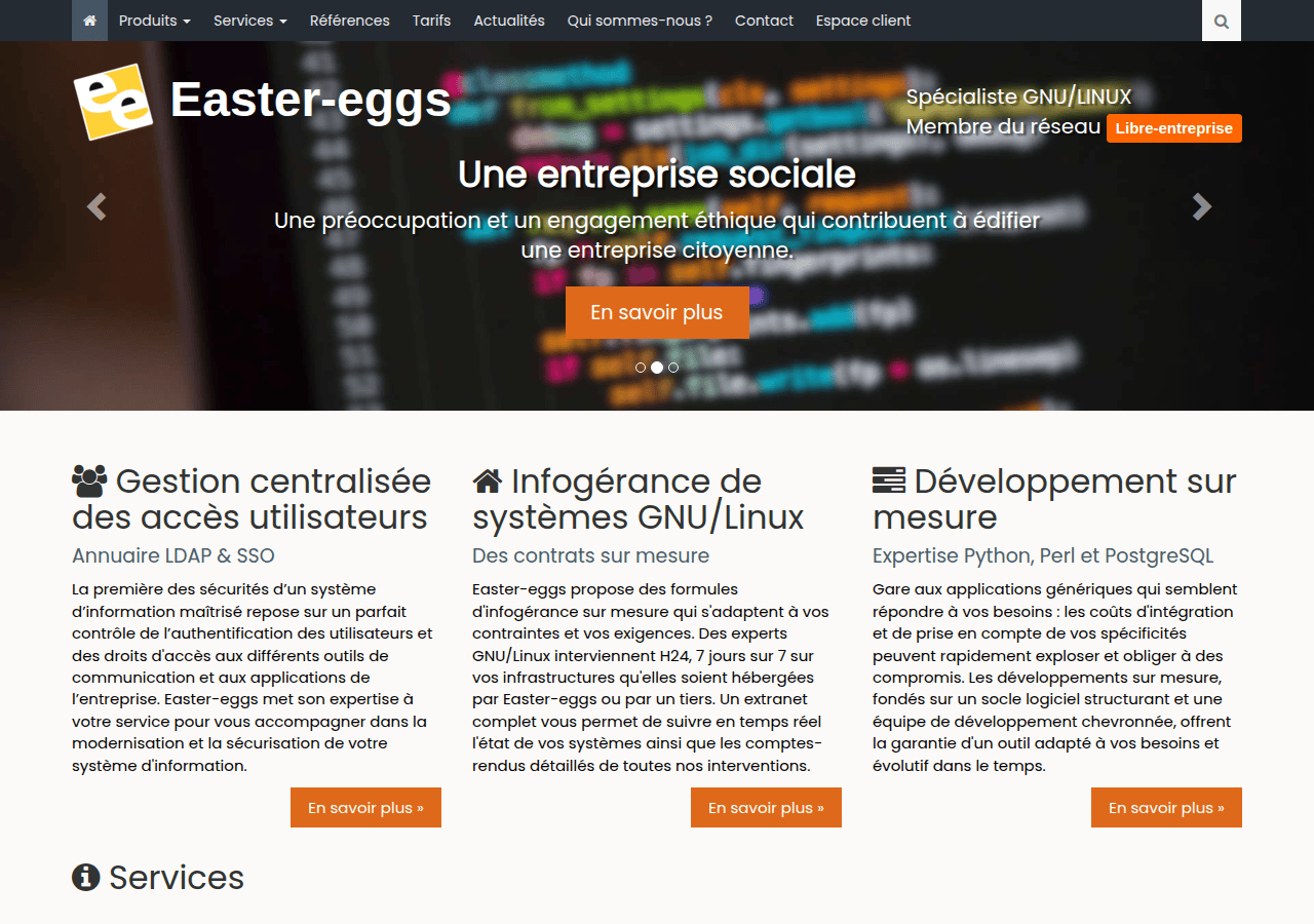 Screenshot of easter-eggs.fr