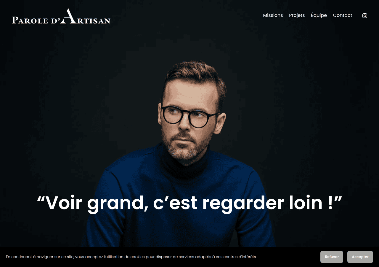 Screenshot of parole-artisan.com