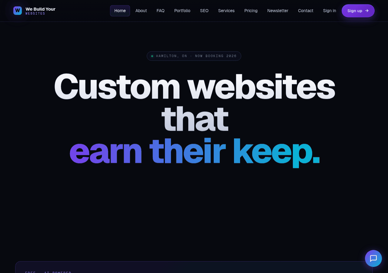 Screenshot of webuildyourwebsites.ca