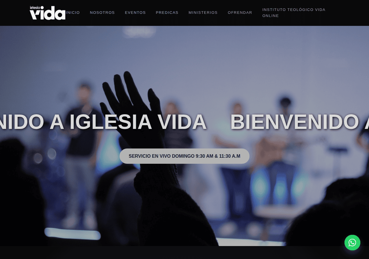 Screenshot of iglesiavida.com.mx