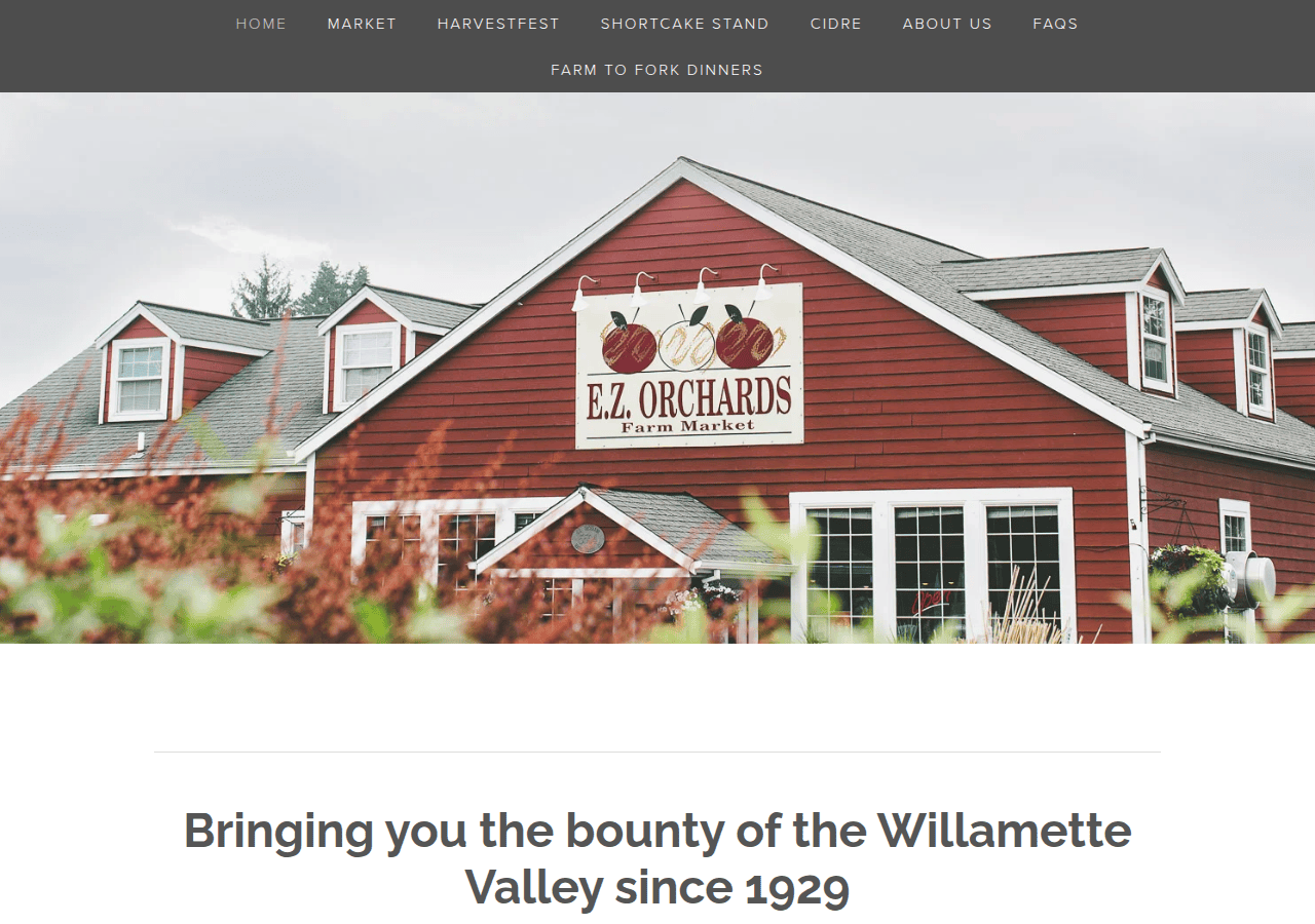 Screenshot of ezorchards.com