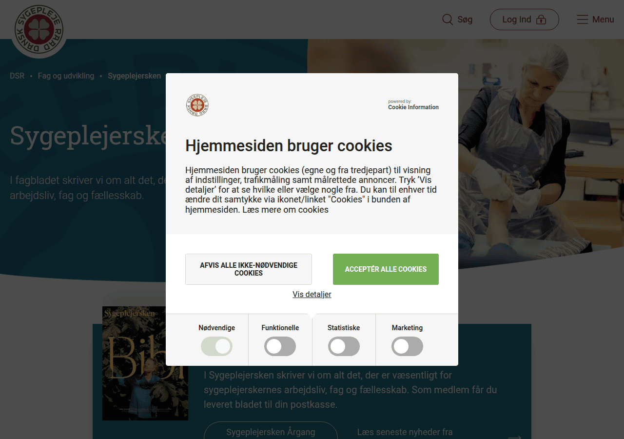 Screenshot of dsr.dk