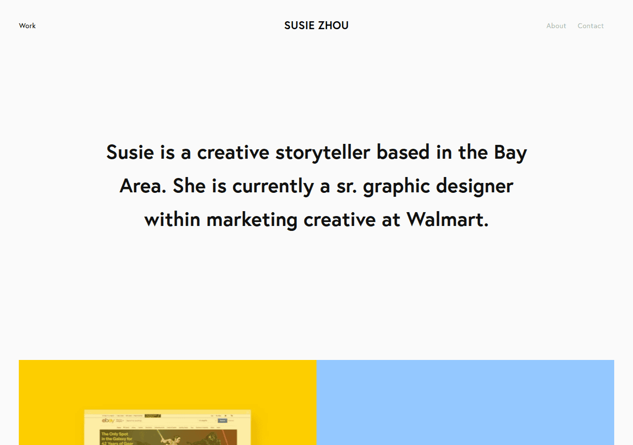 Screenshot of susiezhou.com