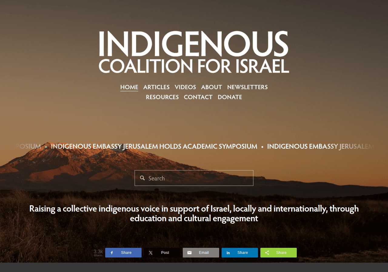 Screenshot of indigenouscoalition.org