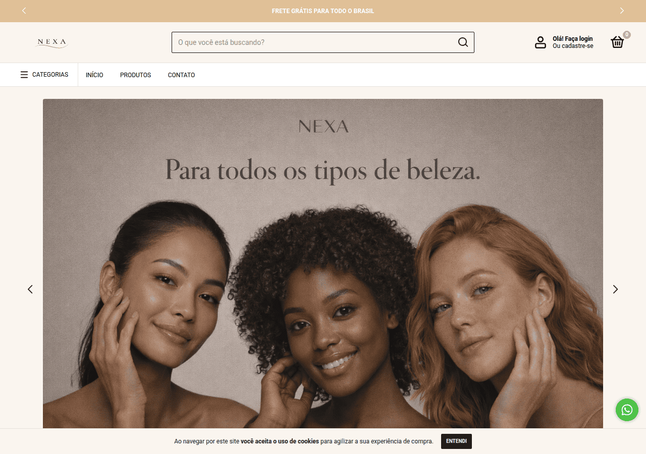 Screenshot of nexacareoficial.com