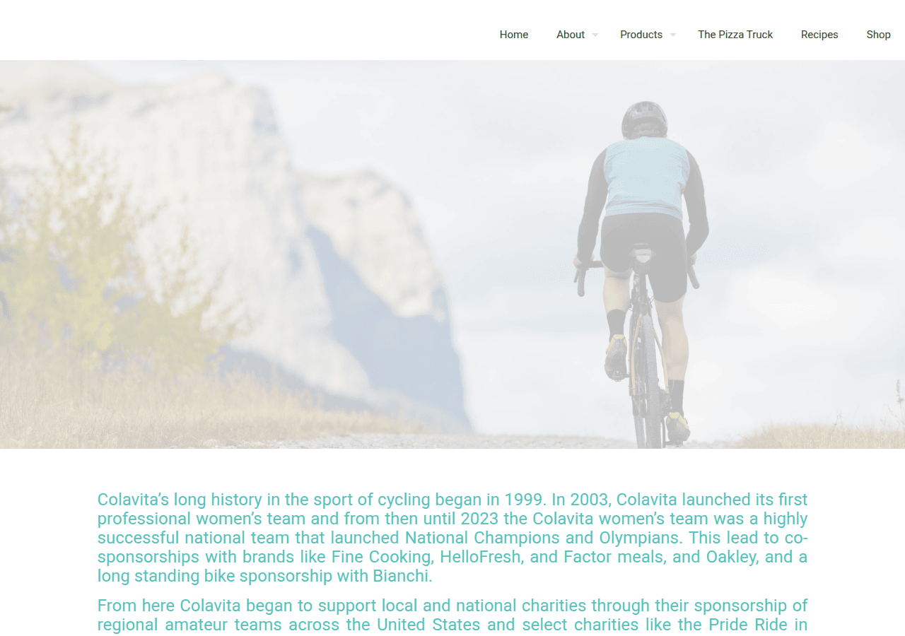 Screenshot of colavita.com