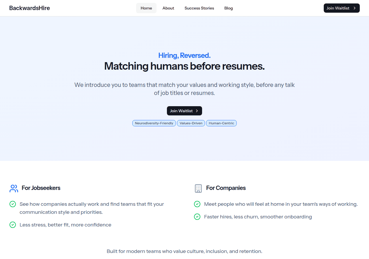 Screenshot of backwardshire.com