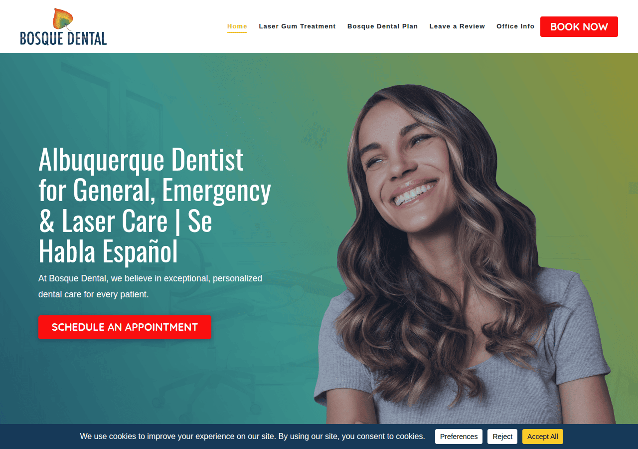 Screenshot of bosquedental.net