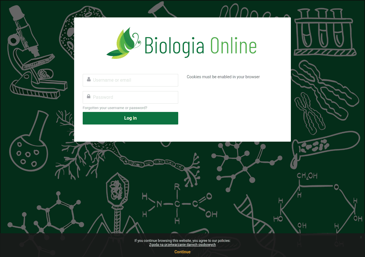 Screenshot of biologiaonline.pl