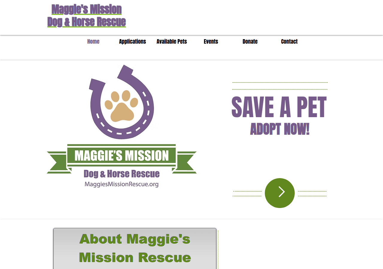 Screenshot of maggiesmissionrescue.org