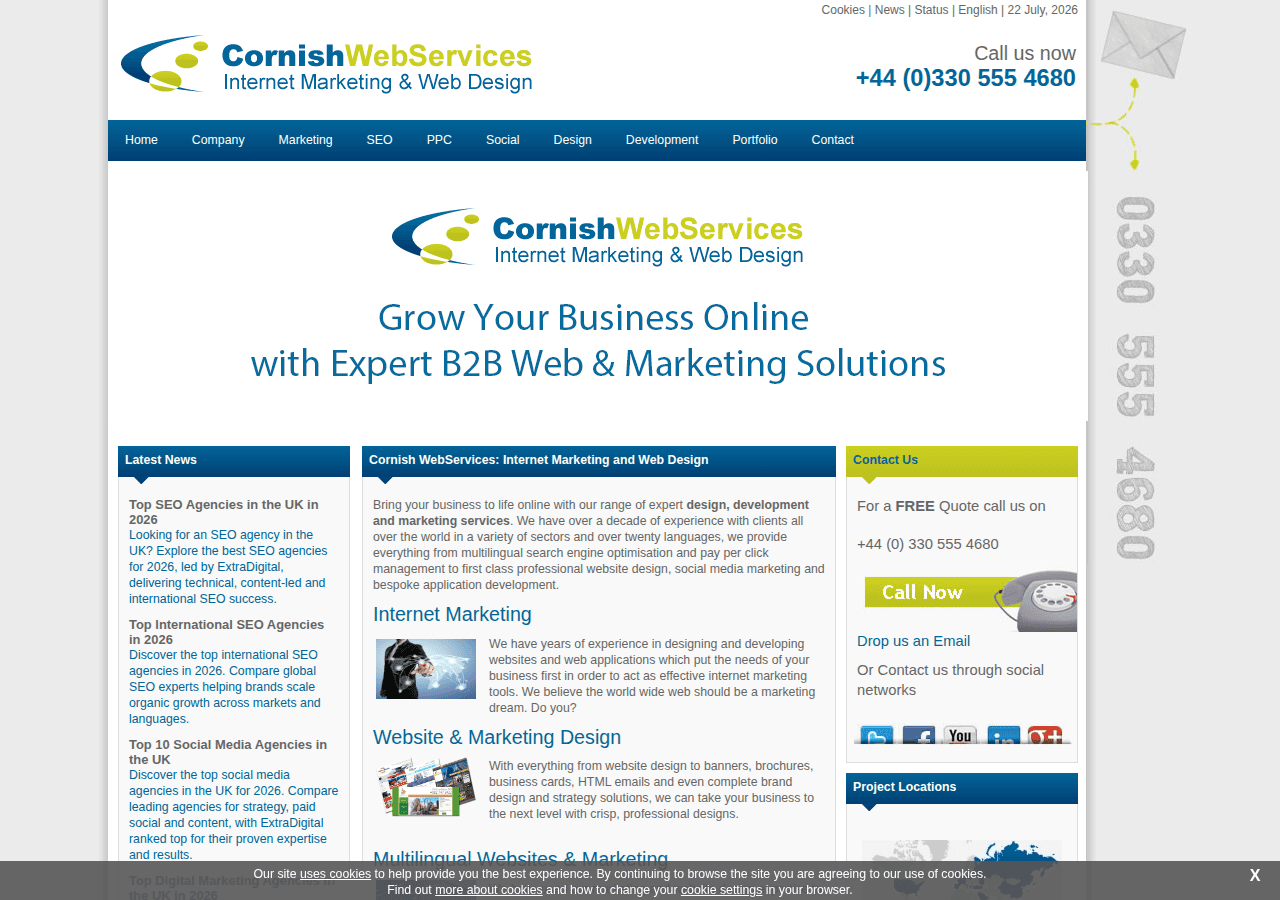 Screenshot of cornishwebservices.co.uk