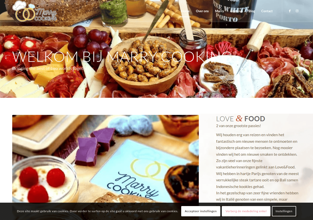 Screenshot of marrycooking.nl