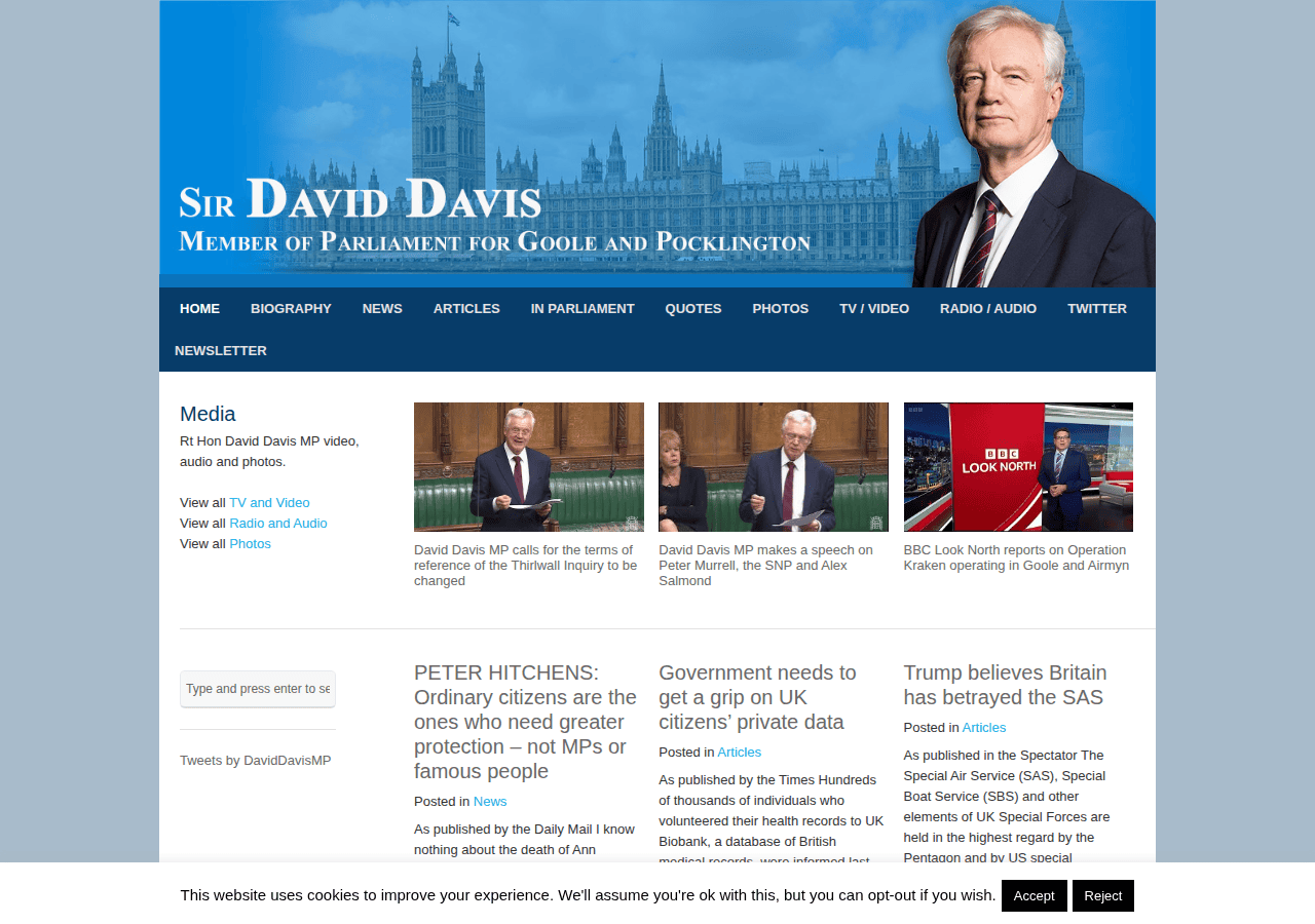 Screenshot of daviddavismp.com
