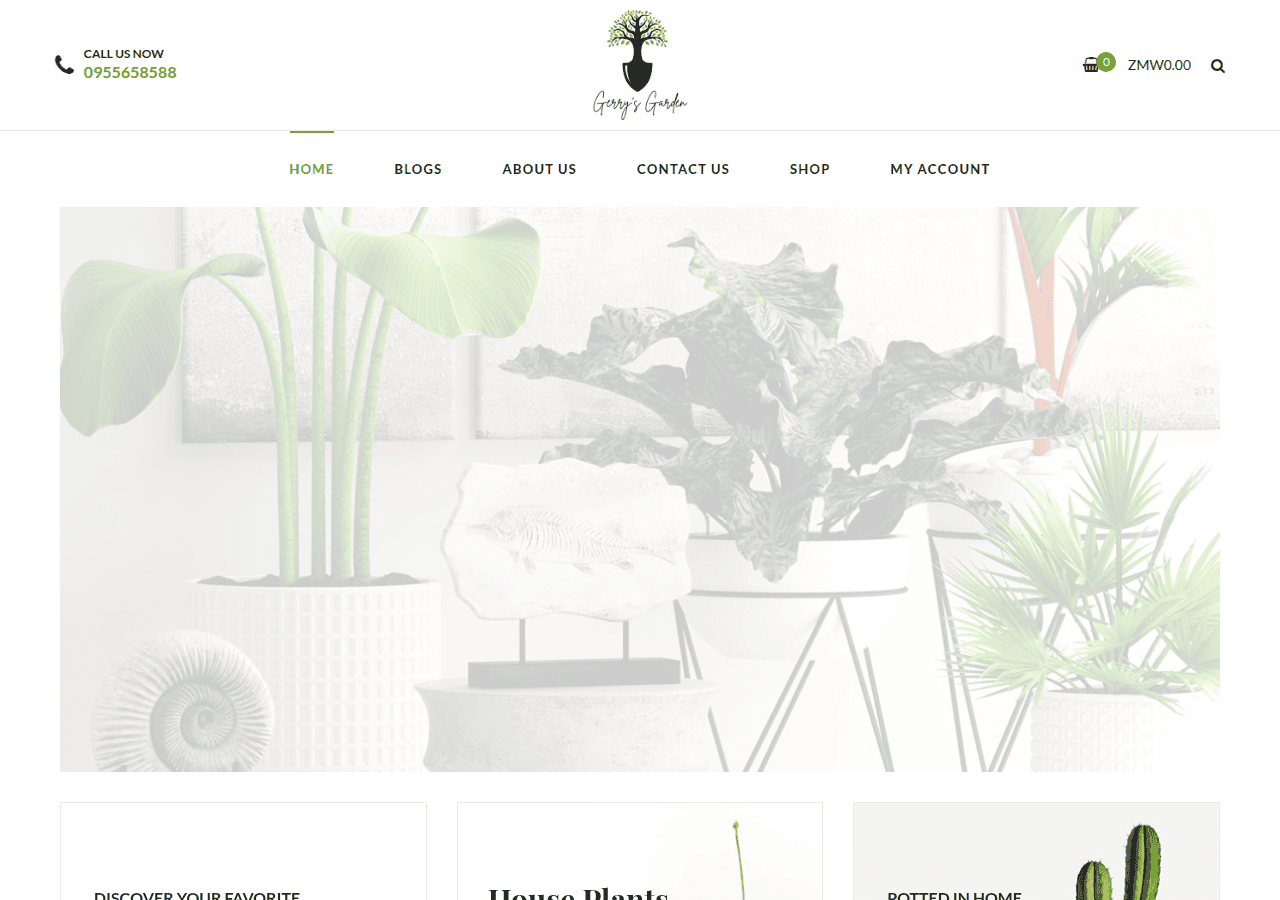 Screenshot of gerrysgarden.com