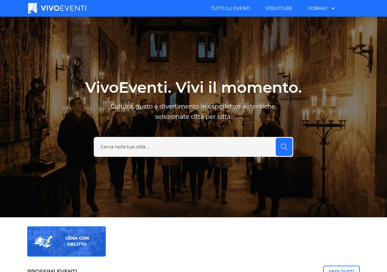 Screenshot of vivoeventi.com