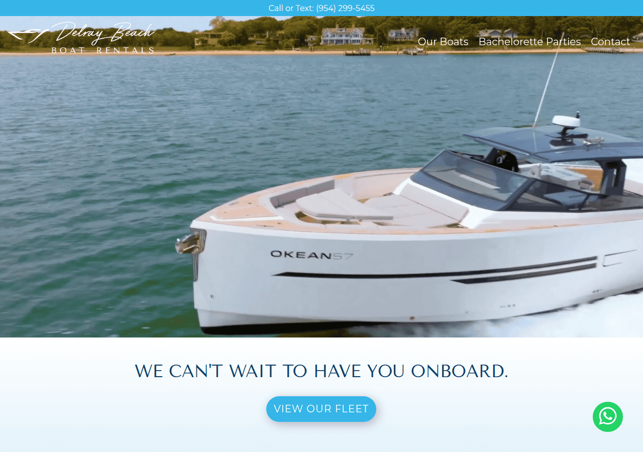 Screenshot of delraybeachboatrentals.com