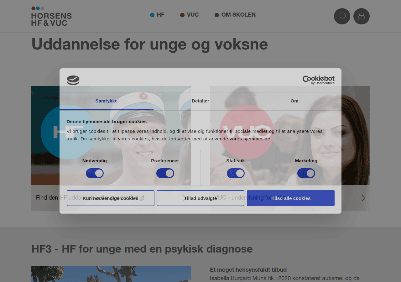 Screenshot of horsenshfogvuc.dk