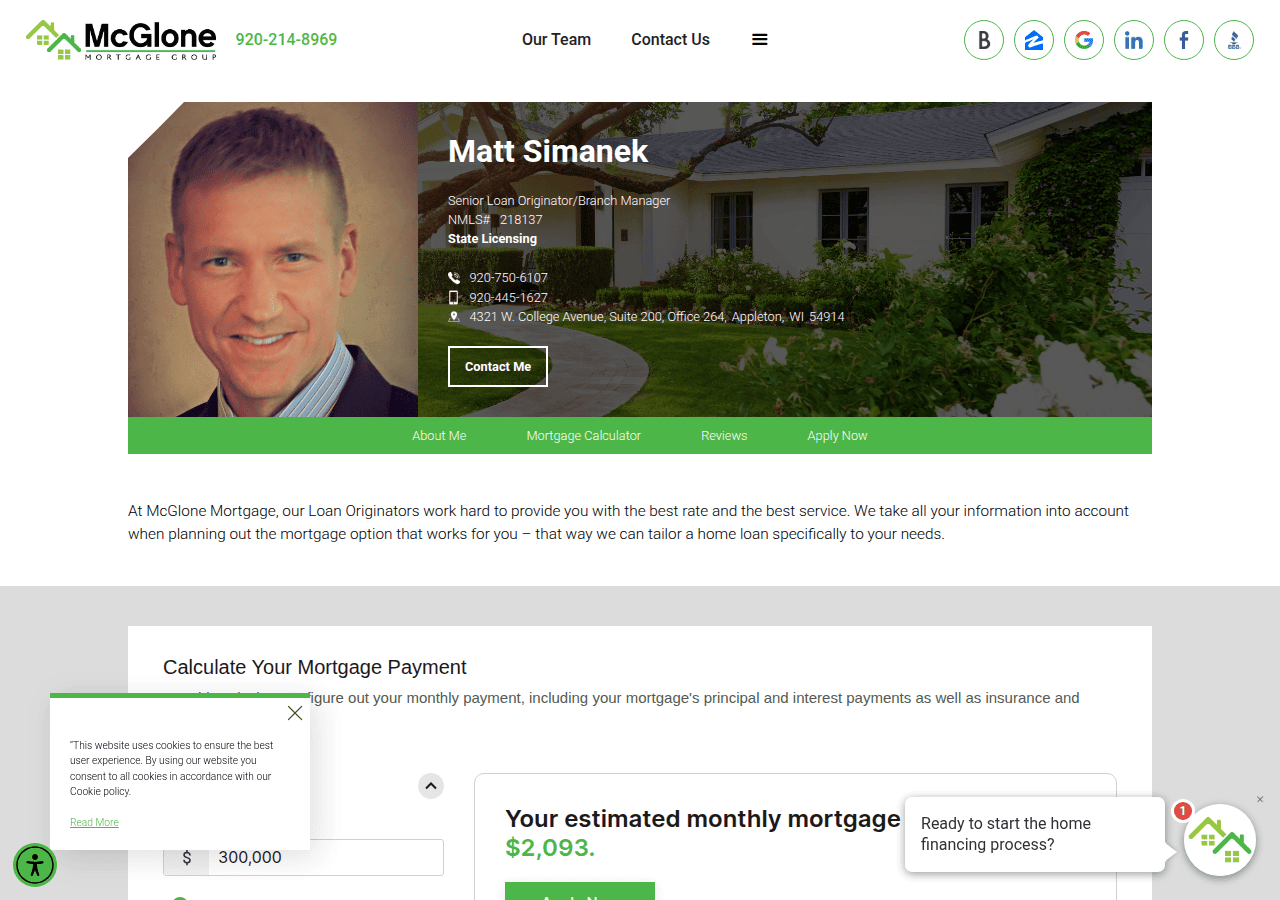 Screenshot of mcglonemtg.com