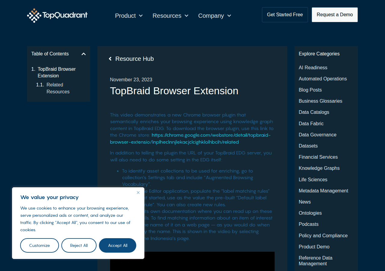Screenshot of topquadrant.com