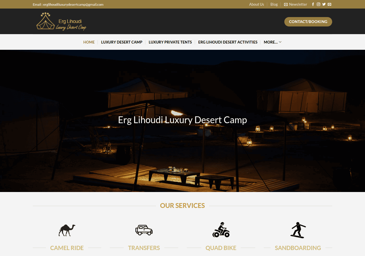 Screenshot of erglihoudiluxurydesertcamp.com