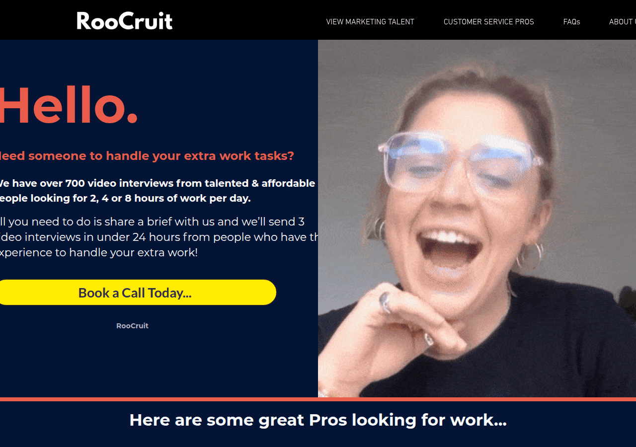 Screenshot of roocruit.co.uk