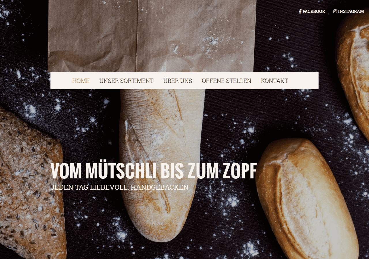 Screenshot of baeckerei-niklaus.ch