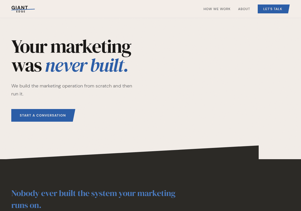 Screenshot of giantedgemarketing.com