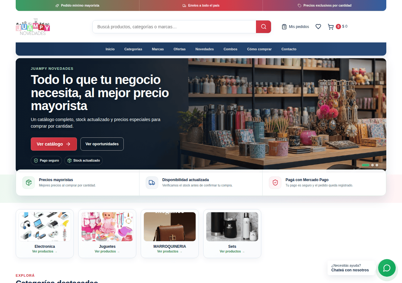 Screenshot of juampynovedades.com.ar