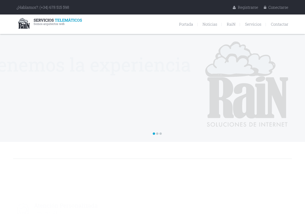 Screenshot of raincentral.com