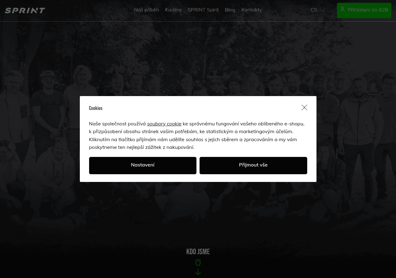 Screenshot of sprint.cz
