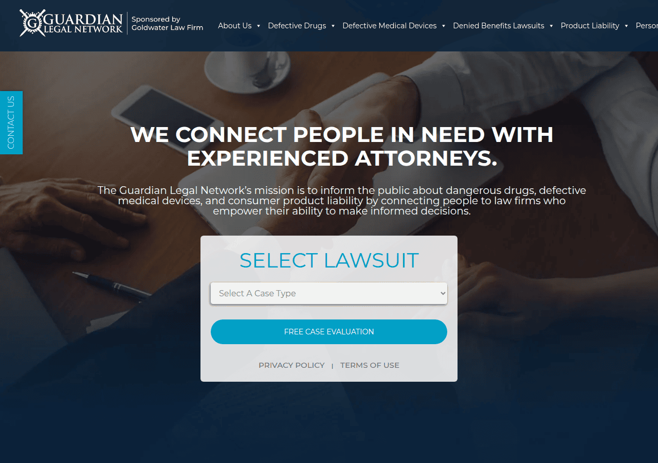 Screenshot of theguardianlegalnetwork.com
