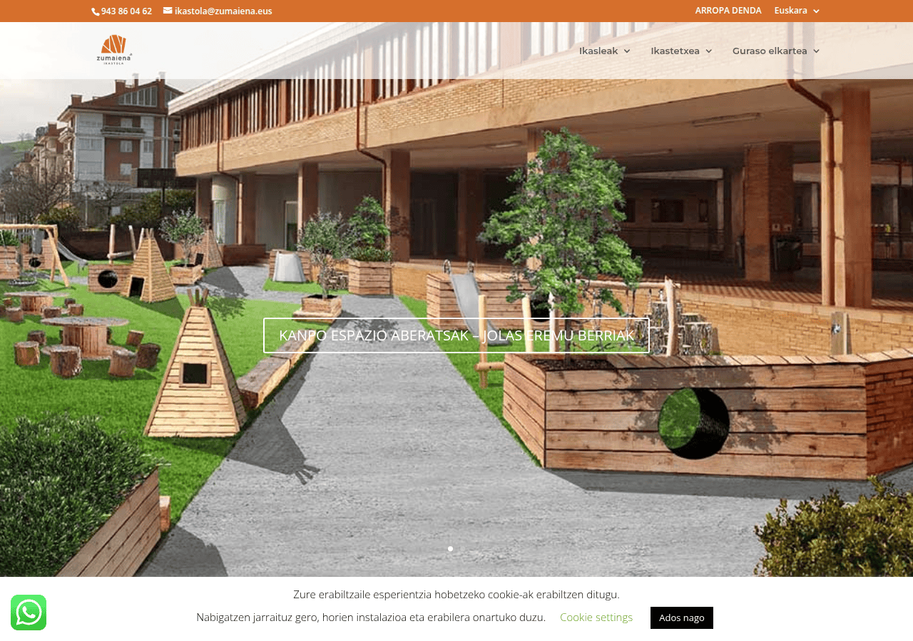 Screenshot of zumaiena.eus